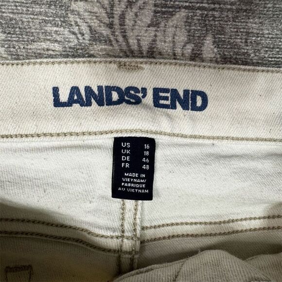 Lands' End Women's Size 16 White High Rise Straight Jeans - Picture 6 of 8